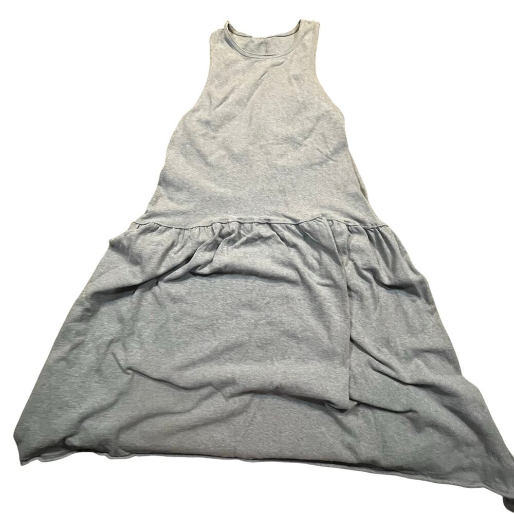 Free People Beach Gray Tiered Midi Dress Sleeveless Boho Women’s Small Pockets
